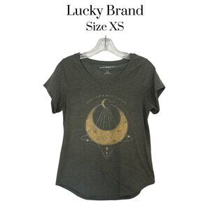 EUC Lucky Brand Women’s Graphic Scoop Neck T-Shirt Size XS  Casual & Trendy